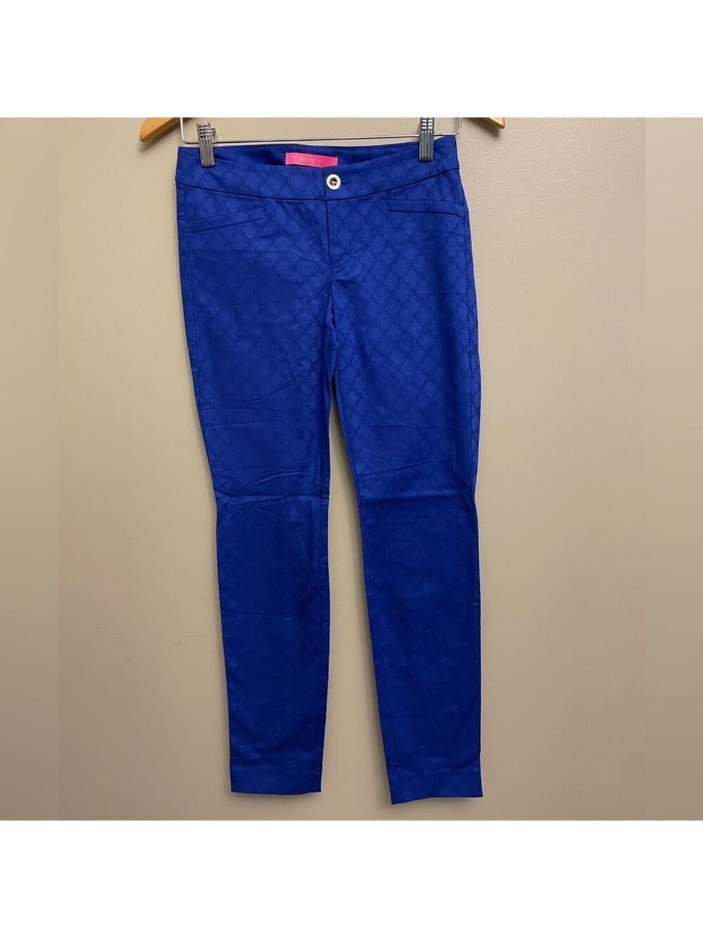 Lilly Pulitzer Kelly Ankle Pants Textured Vibrant Blue 00